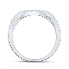 14kt White Gold Sparkling Diamond Wrap Enhancer Wedding Band - Splendid Jewellery