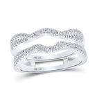14kt White Gold Sparkling Diamond Wrap Enhancer Wedding Band - Splendid Jewellery