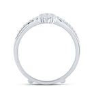 14kt White Gold Sparkling Diamond Wrap Enhancer Wedding Band - Splendid Jewellery