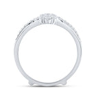 14kt White Gold Sparkling Diamond Wrap Enhancer Wedding Band - Splendid Jewellery