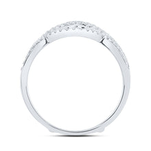 Load image into Gallery viewer, 14kt White Gold Sparkling Diamond Wrap Enhancer Wedding Band - Splendid Jewellery