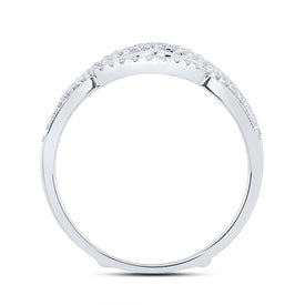 14kt White Gold Sparkling Diamond Wrap Enhancer Wedding Band - Splendid Jewellery