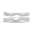 14kt White Gold Sparkling Diamond Wrap Enhancer Wedding Band - Splendid Jewellery