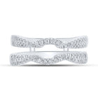 14kt White Gold Sparkling Diamond Wrap Enhancer Wedding Band - Splendid Jewellery