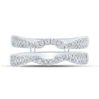 14kt White Gold Sparkling Diamond Wrap Enhancer Wedding Band - Second Side View