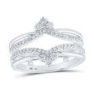14kt White Gold Sparkling Diamond Wrap Enhancer Wedding Band - Splendid Jewellery