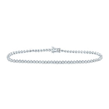 Load image into Gallery viewer, 14kt White Gold Sparkling Round Diamond Tennis Bracelet - 1 - 1/5 Cttw - Splendid Jewellery