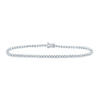 14kt White Gold Sparkling Round Diamond Tennis Bracelet - 1-1/5 Cttw - Top View
