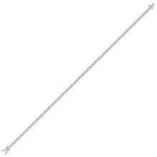 Load image into Gallery viewer, 14kt White Gold Sparkling Round Diamond Tennis Bracelet - 1-1/5 Cttw - Side View
