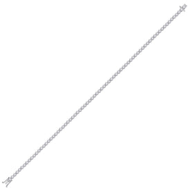 14kt White Gold Sparkling Round Diamond Tennis Bracelet - 1-1/5 Cttw - Side View