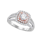 14kt White Gold Starlight Diamond Halo Bridal Wedding Engagement Ring - Splendid Jewellery