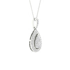14kt White Gold Teardrop Diamond Pendant - A Timeless Treasure of Elegance and Brilliance - Splendid Jewellery