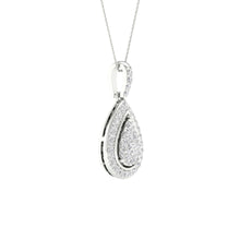 Load image into Gallery viewer, 14kt White Gold Teardrop Diamond Pendant - A Timeless Treasure of Elegance and Brilliance - Splendid Jewellery