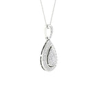 14kt White Gold Teardrop Diamond Pendant - A Timeless Treasure of Elegance and Brilliance - Splendid Jewellery
