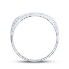 Load image into Gallery viewer, 14kt White Gold Triple Row Diamond Band Ring for Men - 1/2 Cttw, Splendid Jewellery - Splendid Jewellery