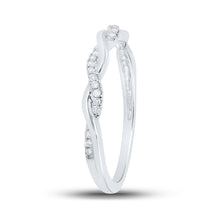 Load image into Gallery viewer, 14kt White Gold Twisted Diamond Stackable Band Ring - A Dazzling Delight - Splendid Jewellery