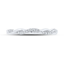 Load image into Gallery viewer, 14kt White Gold Twisted Diamond Stackable Band Ring - A Dazzling Delight - Splendid Jewellery