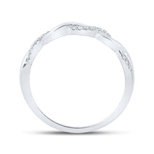 Load image into Gallery viewer, 14kt White Gold Twisted Diamond Stackable Band Ring - A Dazzling Delight - Splendid Jewellery