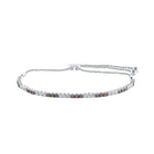 14kt White Gold Women's Round Brown Diamond Bolo Bracelet - 1 Cttw | Exquisite Elegance - Splendid Jewellery