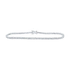 14kt White Gold Women's Round Diamond Single Row Tennis Bracelet - Captivating Brilliance - Splendid Jewellery