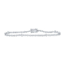 Load image into Gallery viewer, 14kt White Gold Women's Round Diamond Tennis Bracelet - Sparkling Elegance - Splendid Jewellery