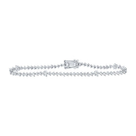 14kt White Gold Women's Round Diamond Tennis Bracelet - Sparkling Elegance - Splendid Jewellery