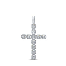 Load image into Gallery viewer, 14kt Yellow Gold Baguette and Round Diamond Cross Pendant - 2 - 1/3 Cttw - Splendid Jewellery