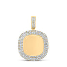 14kt Yellow Gold Baguette and Round Diamond Picture Memory Charm Pendant - 4 Ct.t.w. - Splendid Jewellery
