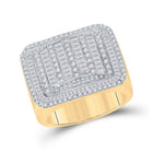 14kt Yellow Gold Baguette Diamond Cluster Men's Ring - Captivating Brilliance - Splendid Jewellery