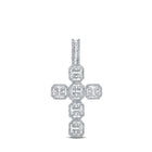 14kt Yellow Gold Baguette Diamond Cross Charm Pendant - 1 Cttw | Splendid Jewellery - Splendid Jewellery