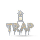 14kt Yellow Gold Baguette Diamond Drip TRAP House Charm Pendant - 8 Cttw - Splendid Jewellery