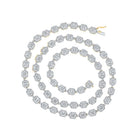 14kt Yellow Gold Baguette Diamond Link Chain Necklace - 10 Ct.t.w. for Men - Splendid Jewellery