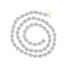 14kt Yellow Gold Baguette Diamond Link Chain Necklace - 10 Ct.t.w. for Men - Splendid Jewellery