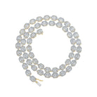 14kt Yellow Gold Baguette Diamond Link Chain Necklace - 12 - 1/2 Cttw for Men - Splendid Jewellery