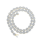 14kt Yellow Gold Baguette Diamond Link Chain Necklace - 12 - 1/2 Cttw for Men - Splendid Jewellery