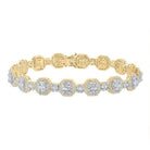 14kt Yellow Gold Baguette Diamond Octagon Link Bracelet - Luxurious Men's Jewelry - Splendid Jewellery