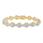 14kt Yellow Gold Baguette Diamond Octagon Link Bracelet - Luxurious Men's Jewelry - Splendid Jewellery