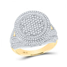 14kt Yellow Gold Baguette Diamond Pinky Circle Ring - Exquisite Men's Jewelry - Splendid Jewellery