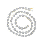 14kt Yellow Gold Baguette Diamond Square Link Chain Necklace - 9 Cttw - Men's Jewelry - Splendid Jewellery
