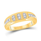 14kt Yellow Gold Diamond Halo His and Hers Wedding Set - A Harmonious Union of Elegance and Brilliance - Second Side View