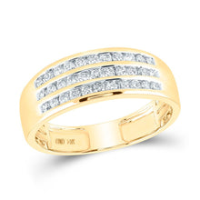 Load image into Gallery viewer, 14kt Yellow Gold Diamond Halo His and Hers Wedding Set - A Radiant Love Affair - Splendid Jewellery