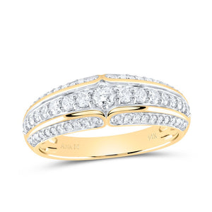 14kt Yellow Gold His Hers Round Diamond Halo Matching Wedding Set 2 - 1/3 Cttw | Eternal Love Collection - Splendid Jewellery