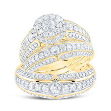 Load image into Gallery viewer, 14kt Yellow Gold His Hers Round Diamond Halo Matching Wedding Set 2 - 1/3 Cttw | Eternal Love Collection - Splendid Jewellery