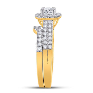 14kt Yellow Gold His Hers Round Diamond Solitaire Wedding Set - Eternal Love Collection - Splendid Jewellery