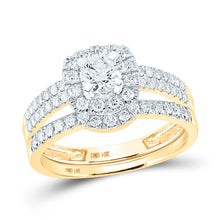 Load image into Gallery viewer, 14kt Yellow Gold His Hers Round Diamond Solitaire Wedding Set - Eternal Love Collection - Splendid Jewellery