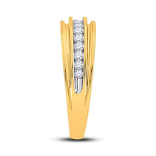 Load image into Gallery viewer, 14kt Yellow Gold His Hers Round Diamond Square Matching Wedding Set 1 Cttw | Eternal Love Collection - Splendid Jewellery