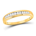14kt Yellow Gold His Hers Sparkling Diamond Cluster Wedding Set - Second Side View