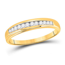 Load image into Gallery viewer, 14kt Yellow Gold His Hers Sparkling Diamond Cluster Wedding Set - Splendid Jewellery