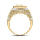 14kt Yellow Gold Men's Baguette Diamond Square Statement Ring - 2 - 1/4 Cttw | Splendid Jewellery - Splendid Jewellery