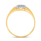 14kt Yellow Gold Men's Diamond Cluster Matte Ring - Sublime Jewel - Splendid Jewellery